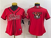 Youth San Francisco 49ers Red Team Big Logo With Patch Cool Base Stitched Baseball Jersey,baseball caps,new era cap wholesale,wholesale hats